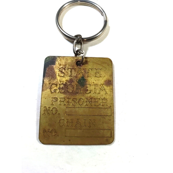 State Of Georgia Prisoner Flawed Tarnished Keychain - Picture 1 of 5